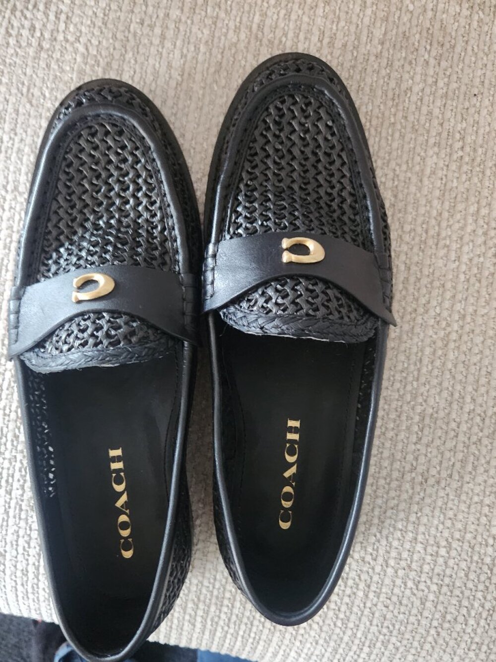 Coach Jolene Raffia Loafters